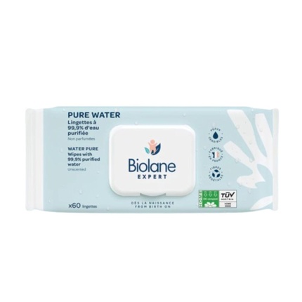 

Очищающие салфетки Change Pure Water. Очищенная вода 99,9%. Biolane Expert