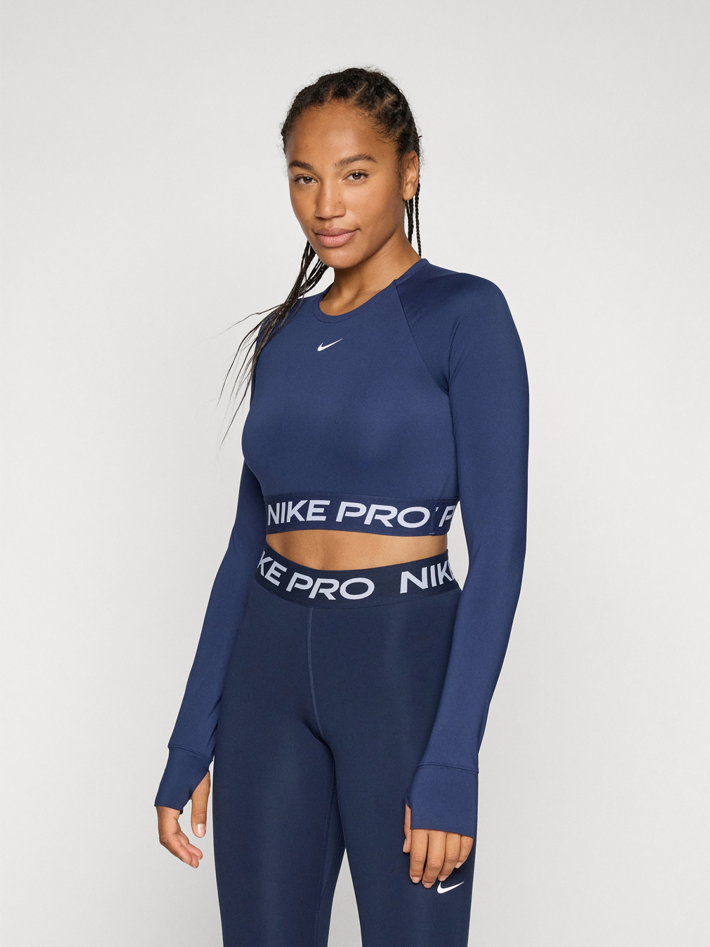 NIKE Футболка Performance 'Pro' в цвете Navy — фото 2