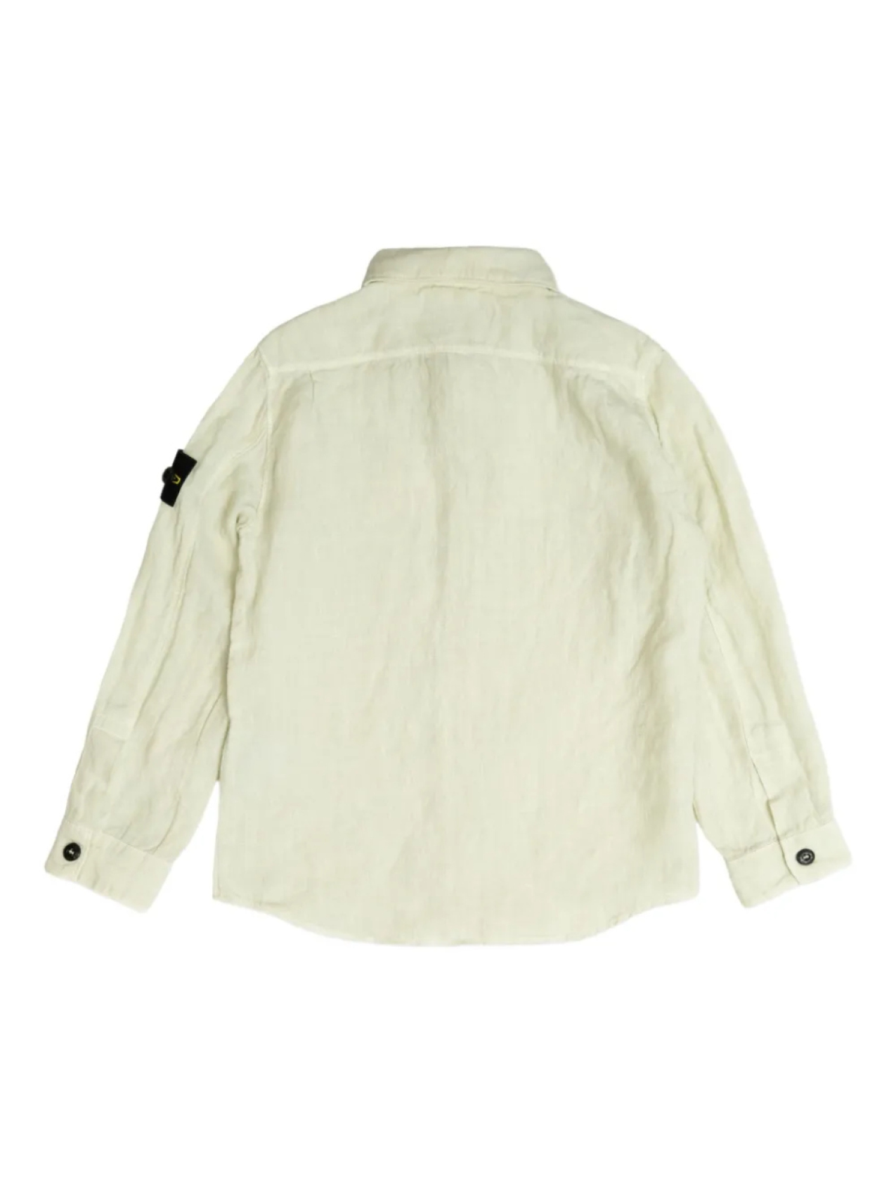 Льняная рубашка с изображением компаса Stone Island Junior, нейтральный — фото 2
