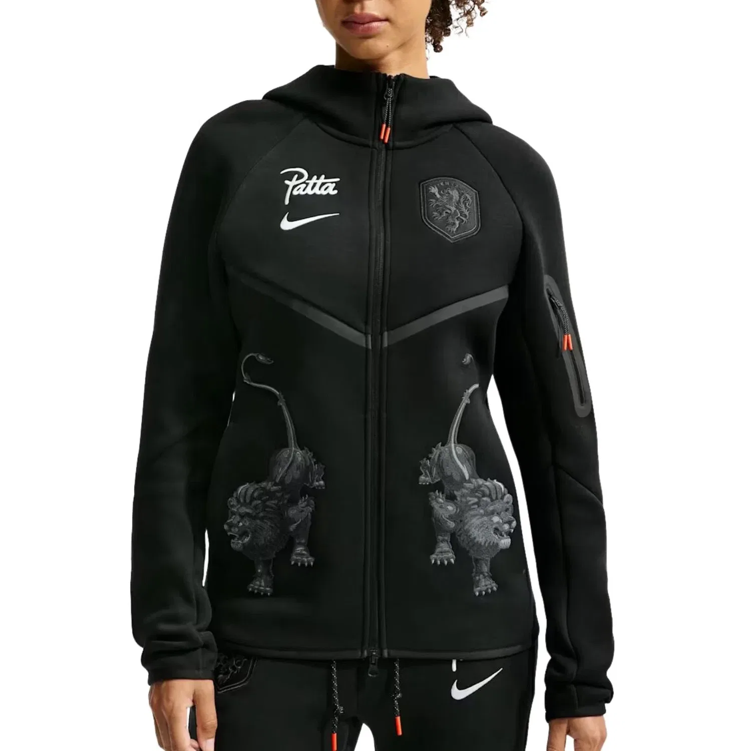 Мужская худи Nike Cryoshot Tech Fleece Full-Zip Windrunner, черный — фото 3