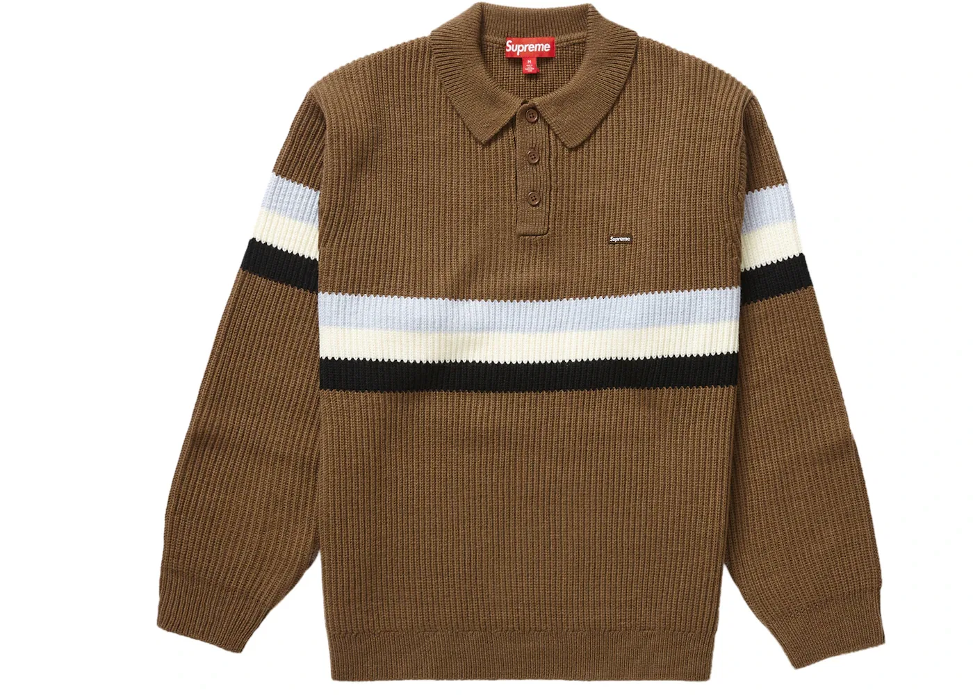 Мужской свитер с принтом Supreme Small Box Polo Dark Brown