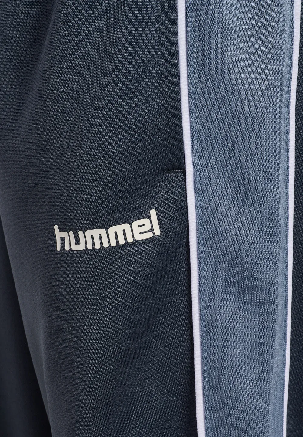 Hmljr reg poly block pants unisex - спортивные штаны Hummel, Ombre Blue — фото 3