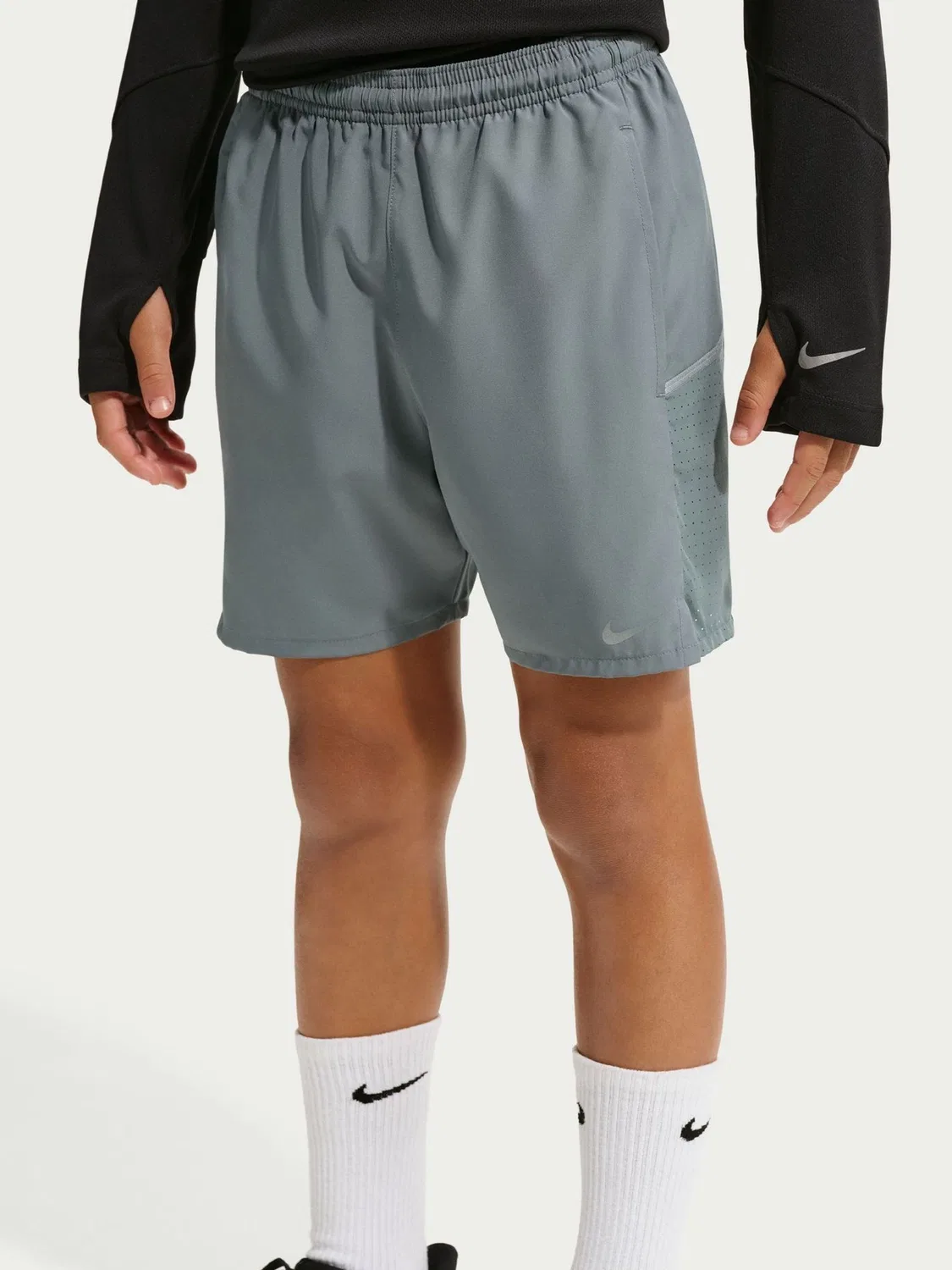 Шорты тренировочные Miler Dri-FIT Nike, дымчато-серый