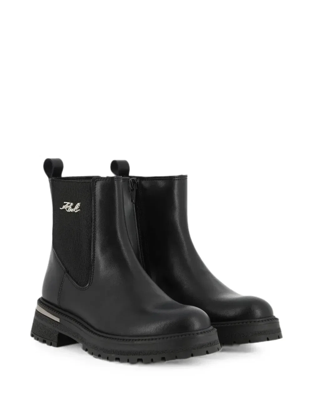 Ботинки челси с логотипом Karl Lagerfeld Kids, черный