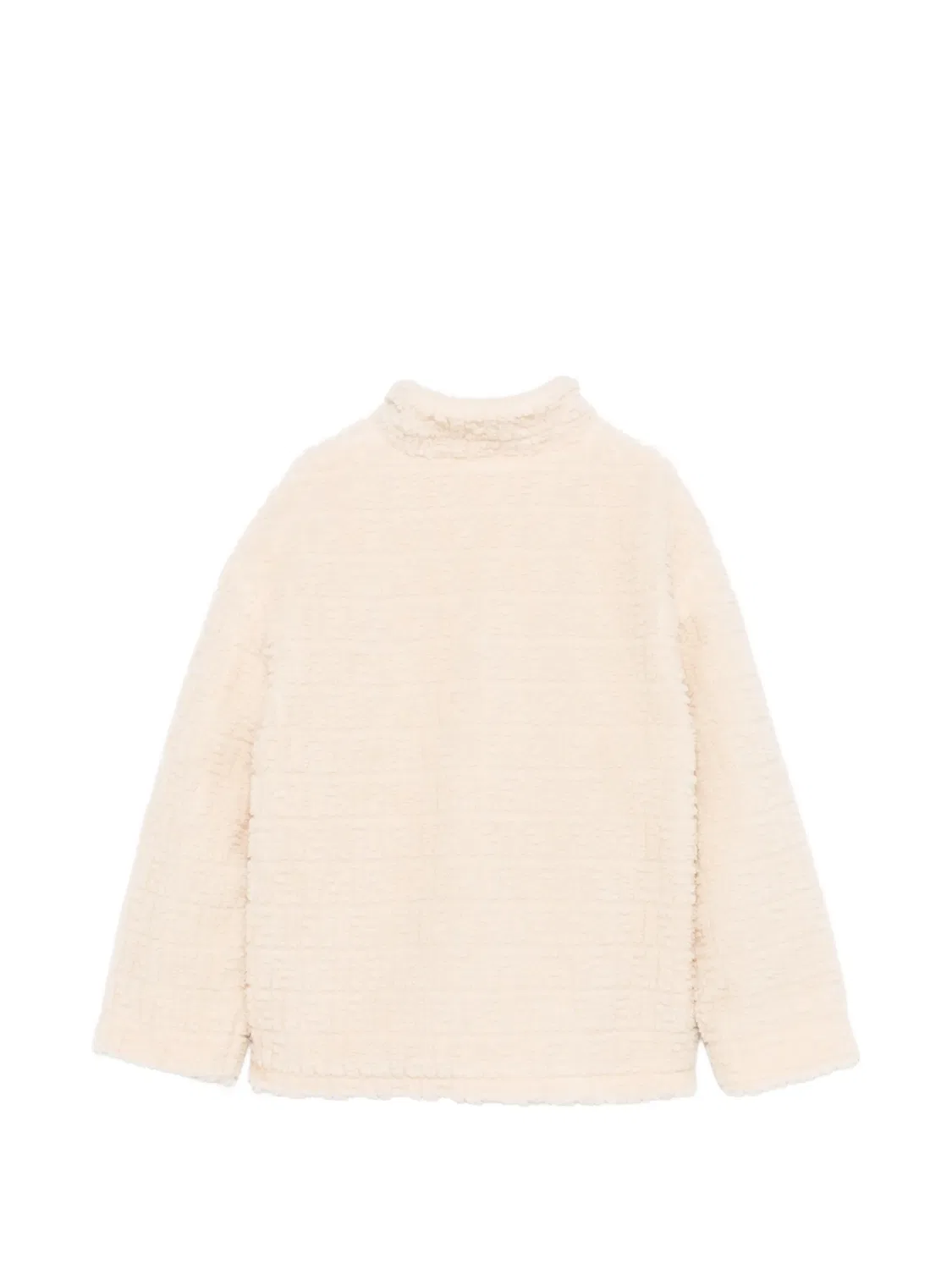 Куртка с жаккардовым логотипом FF Fendi Kids, нейтральные цвета — фото 2