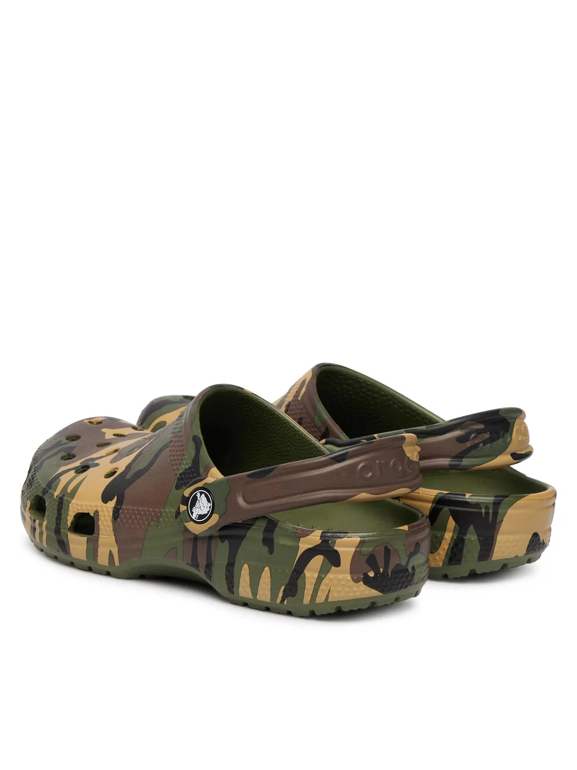 Шлепанцы для мальчика Classic Camouflage Clog Crocs, зеленый — фото 3