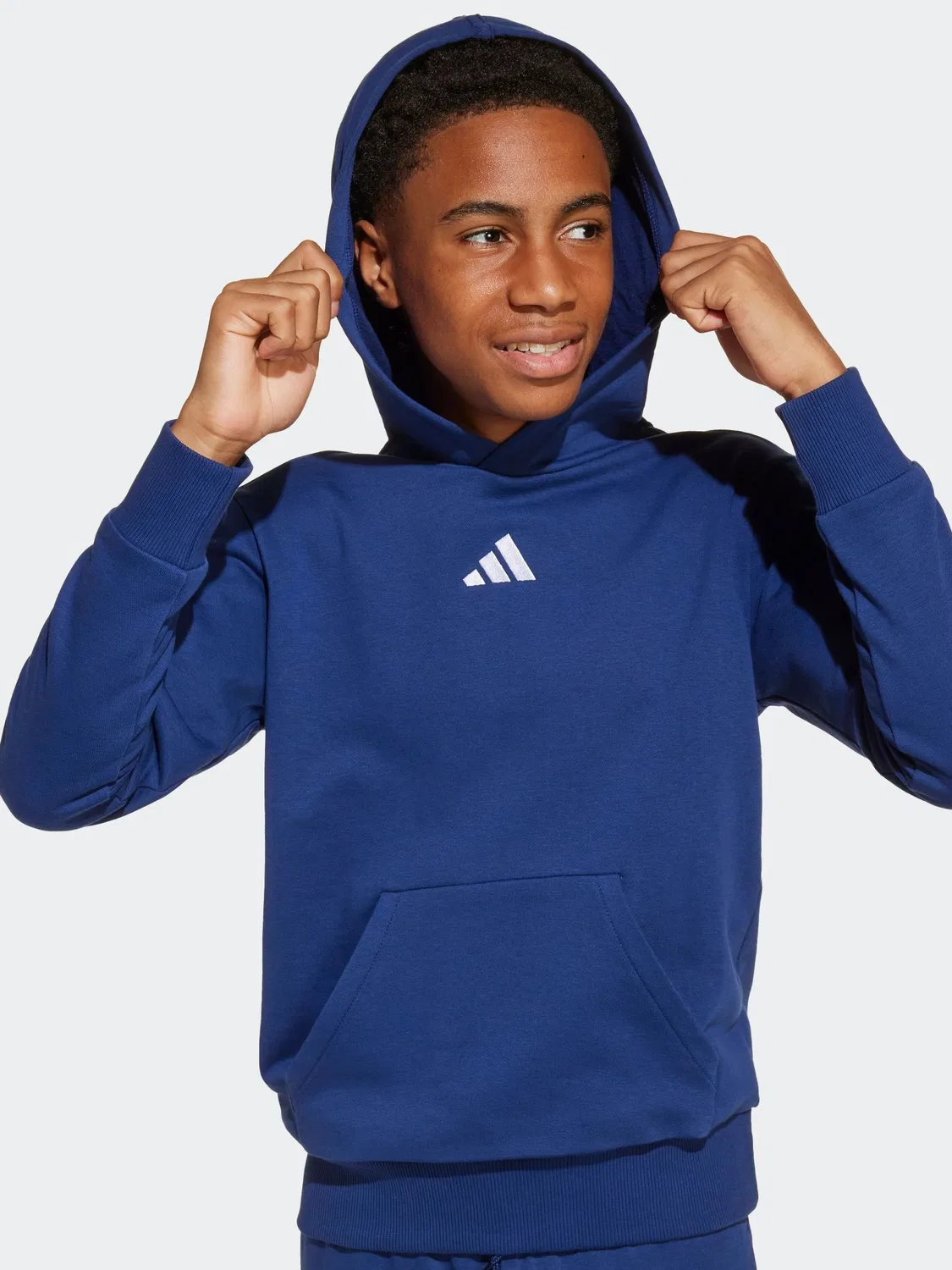Худи, капюшон, Essentials adidas, темно-синий