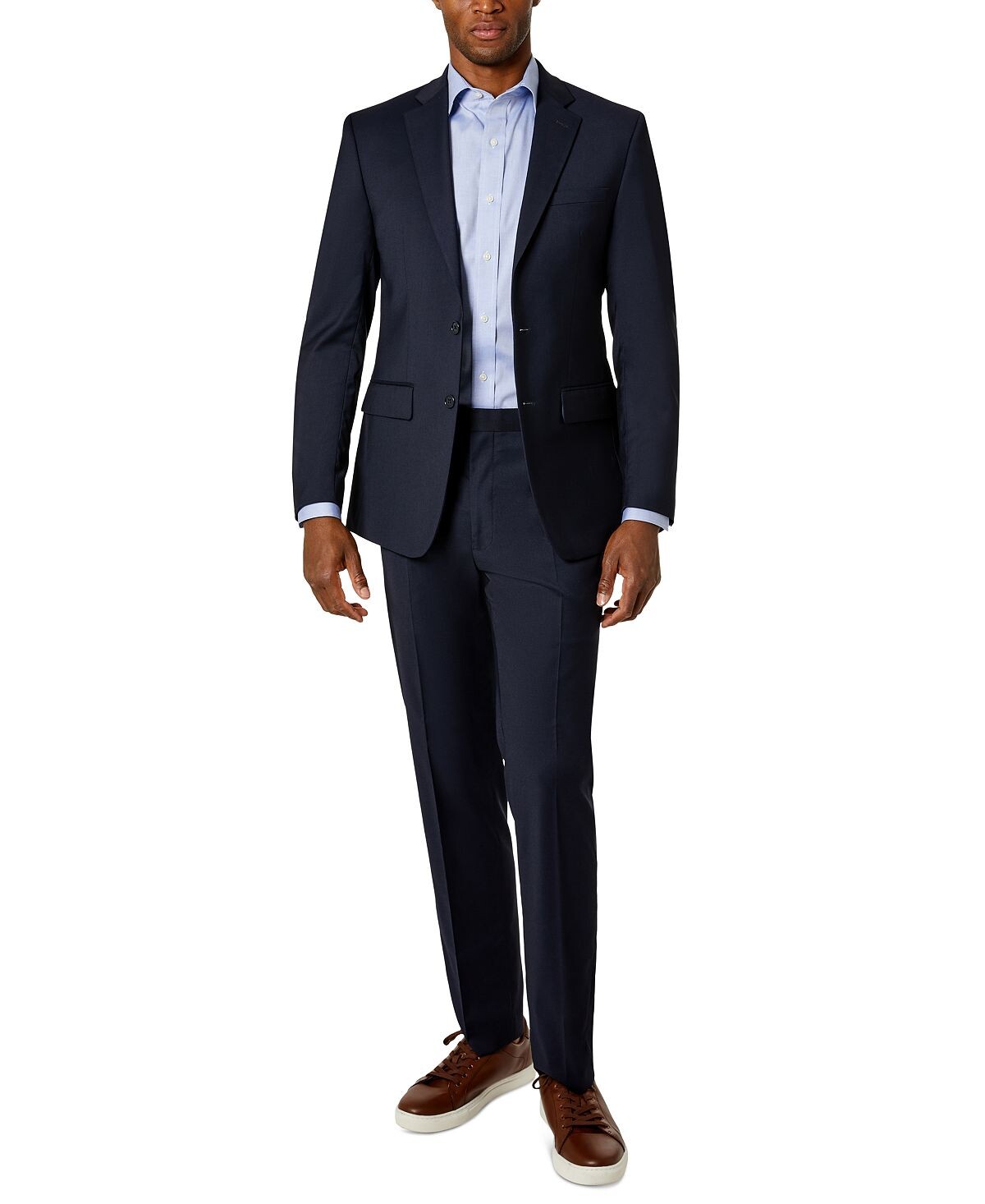 

Мужские облегающие костюмы flex plain slim fit Van Heusen, темно-синий