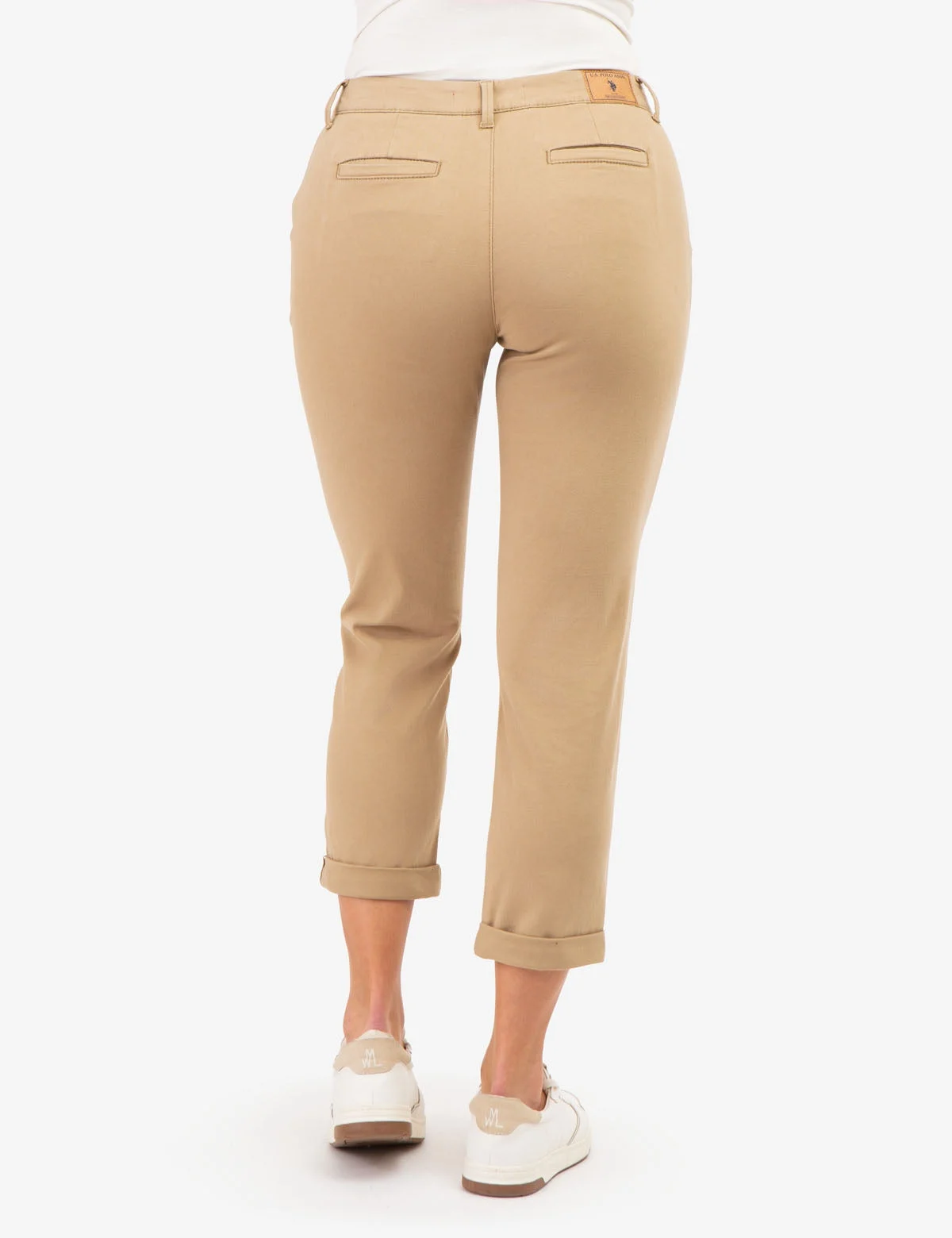Женские брюки U.S. Polo Assn. Straight Chino, хаки — фото 2
