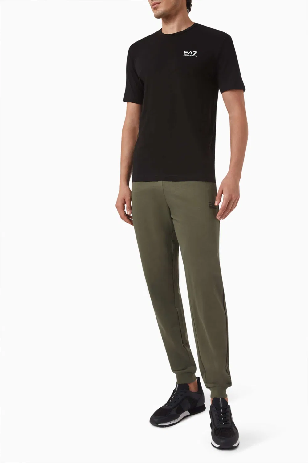 Футболка с коротким рукавом с логотипом EA7 Emporio Armani, черный — фото 2
