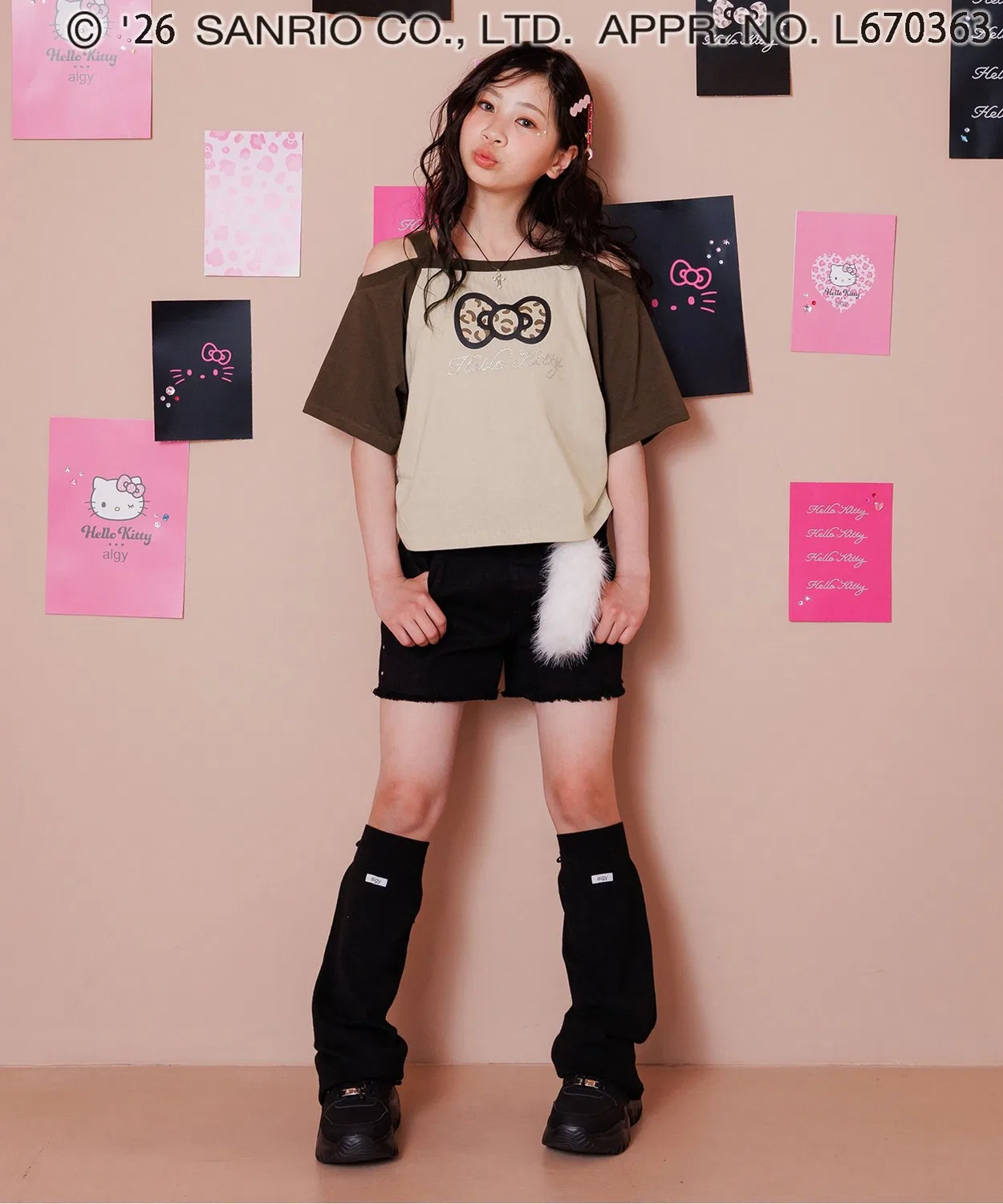 Детская футболка без рукавов с принтом Hello Kitty Y2K GAL Sanrio, Pink — фото 4