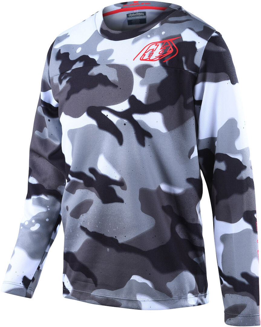 

Майка Troy Lee Designs Flowline Spray Camo Молодежная велосипедная, бело-камуфляжная, Серый, Майка Troy Lee Designs Flowline Spray Camo Молодежная велосипедная, бело-камуфляжная