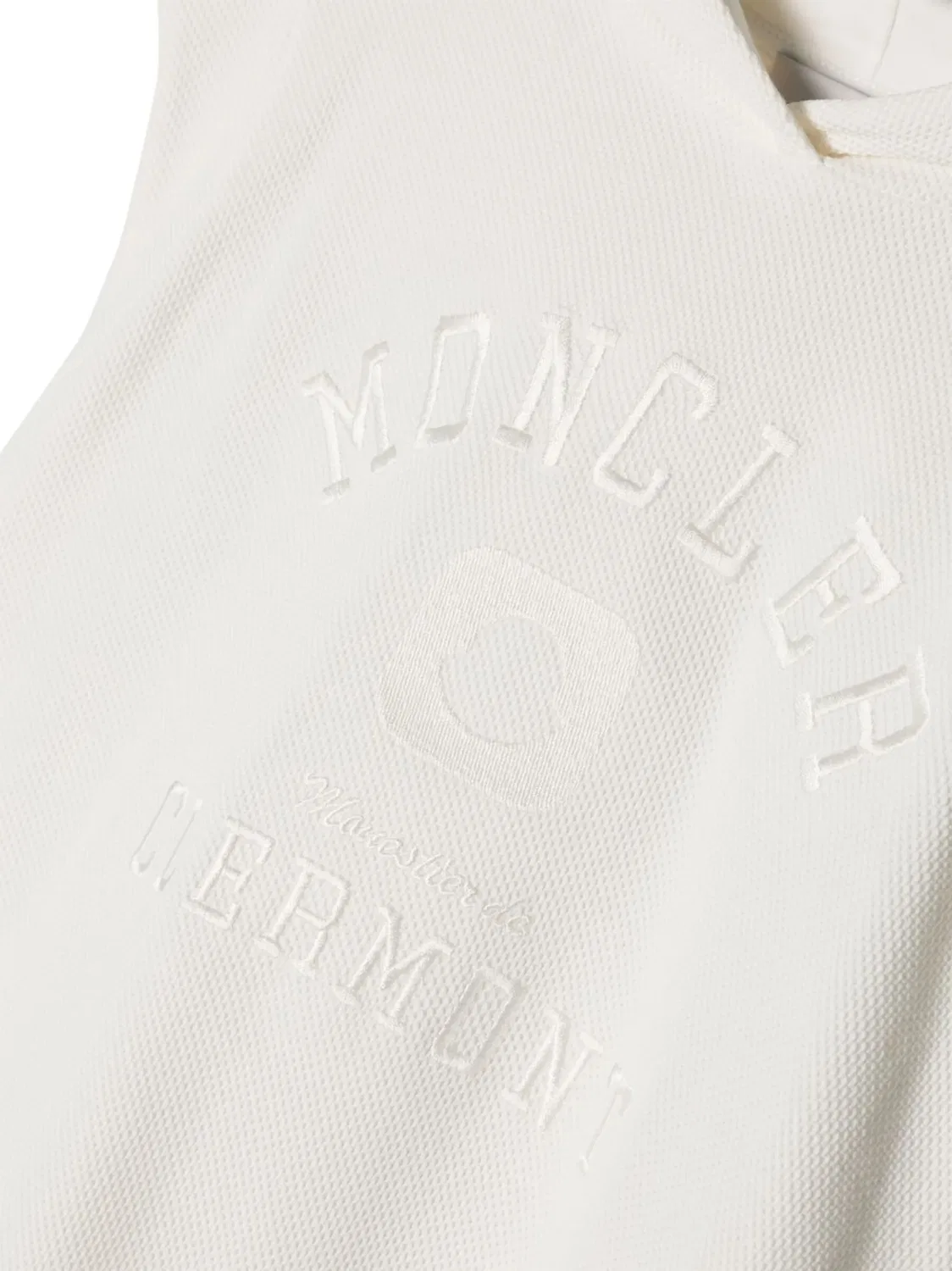 Платье-худи с рюшей Moncler, белый — фото 3