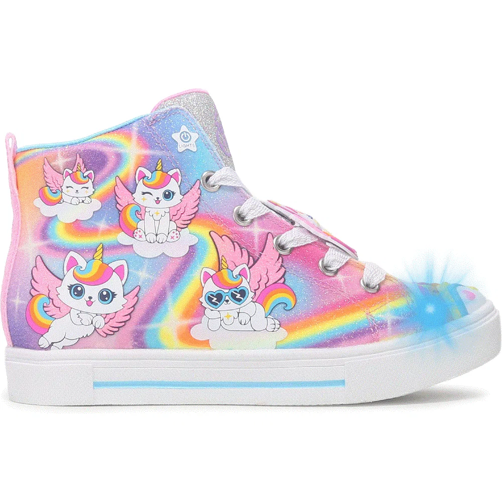 Детские кроссовки с мерцающими искорками для малышей Skechers, Butterfly Multi — фото 2