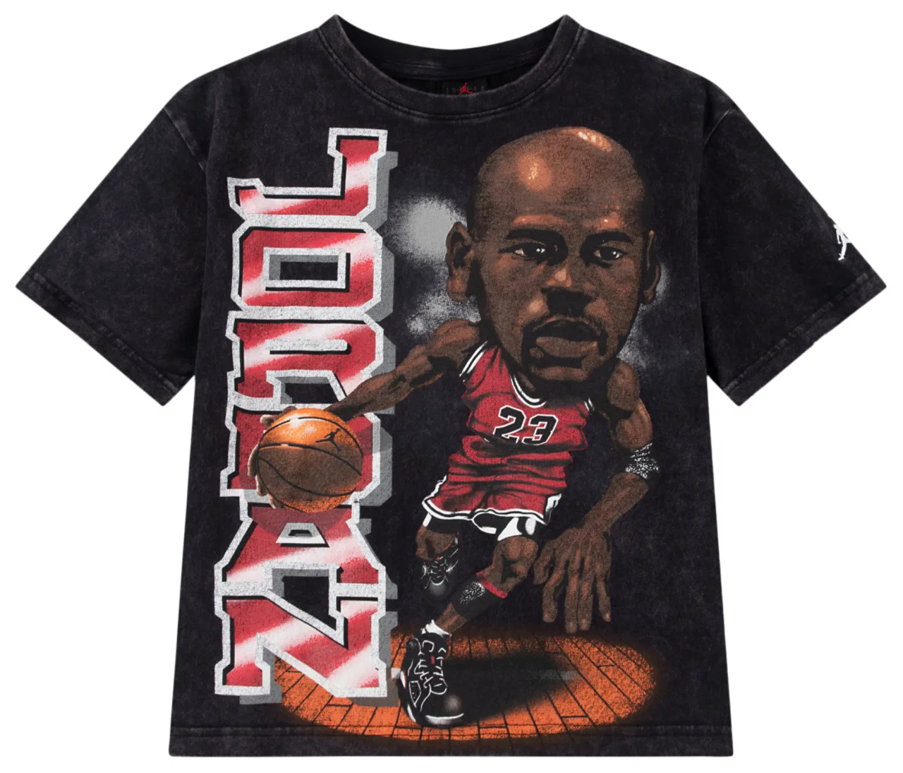 Детская футболка с принтом Big Head Jordan, Black/Red