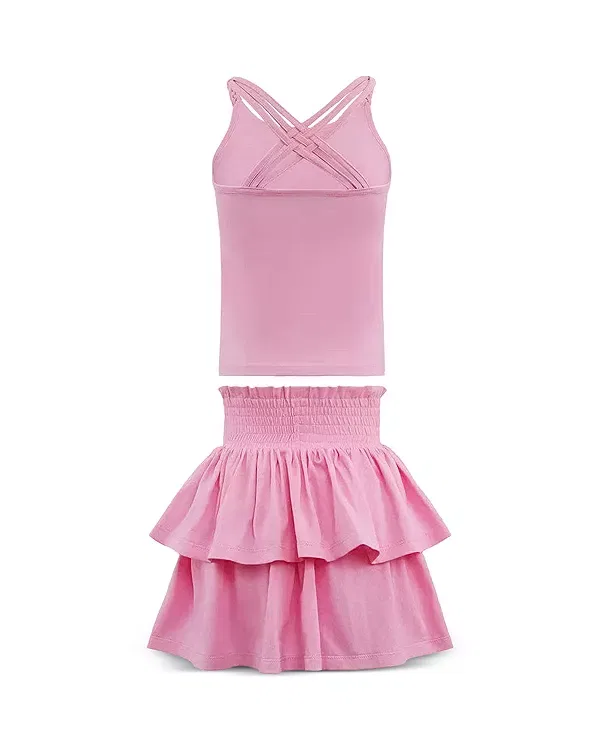 Детский комплект для девочек с кристаллами Crystal Rainbow Summer Set Lola + The Boys, розовый — фото 3
