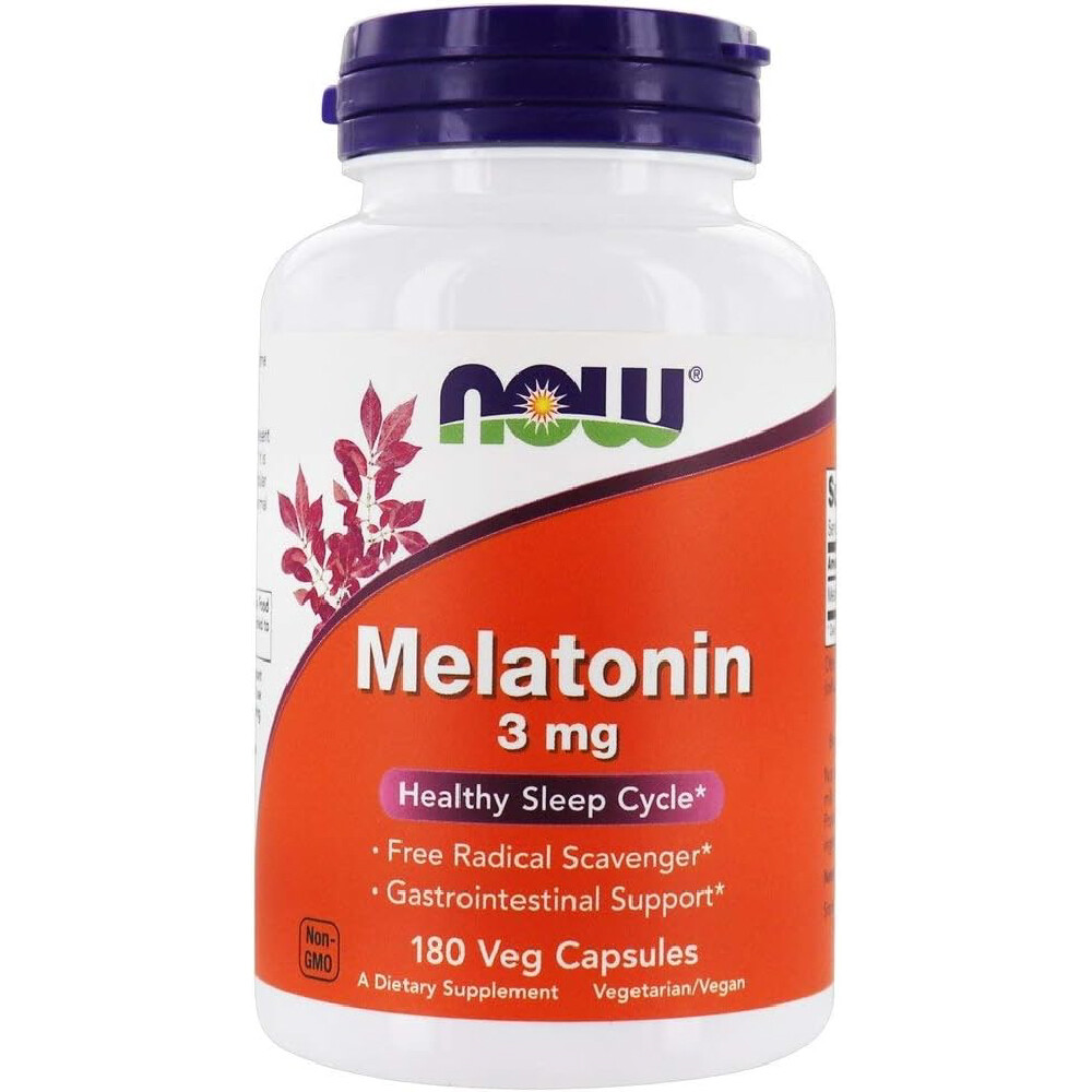 

Мелатонин NOW Supplements 3 мг, 2x180 капсул