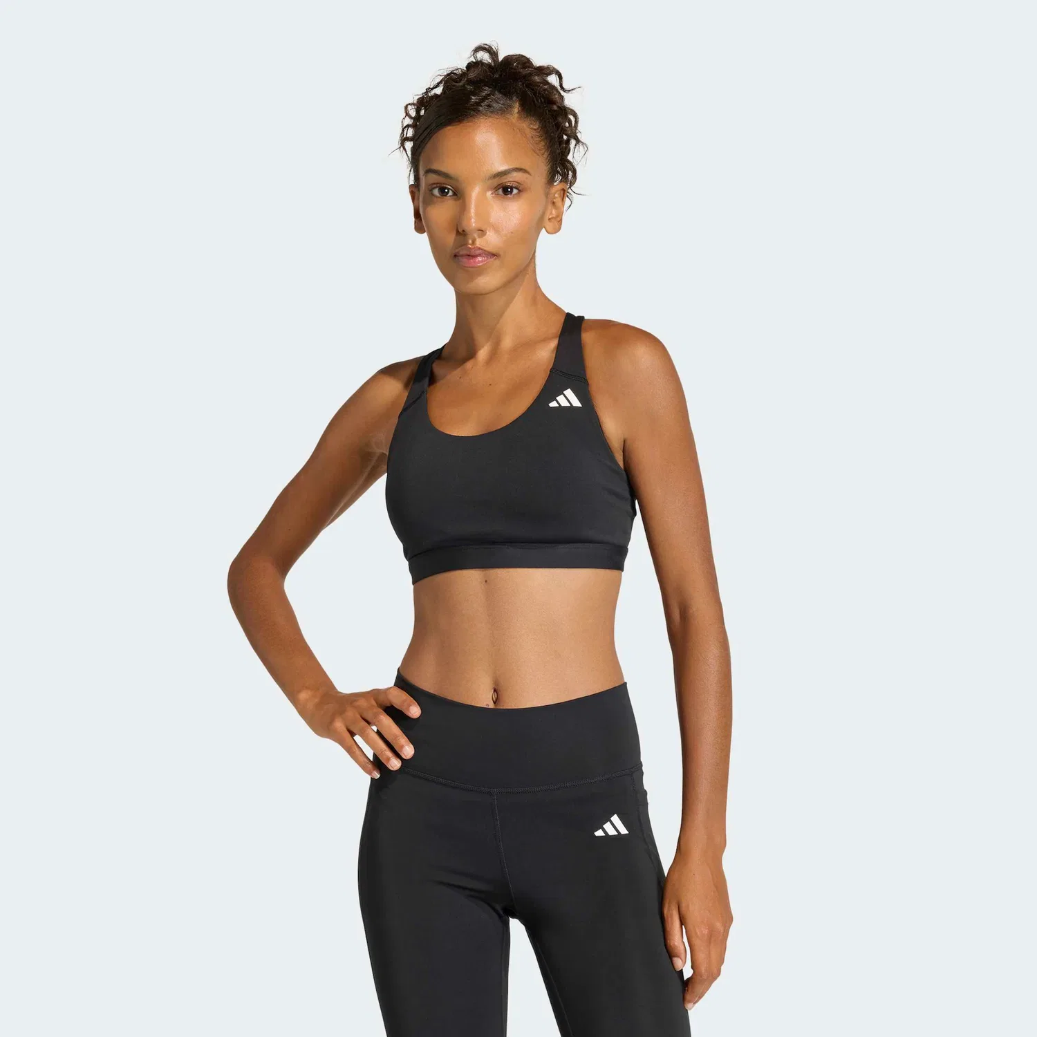 Женский спортивный бюстгальтер средней поддержки Optime Essentials Workout Adidas Performance, Black