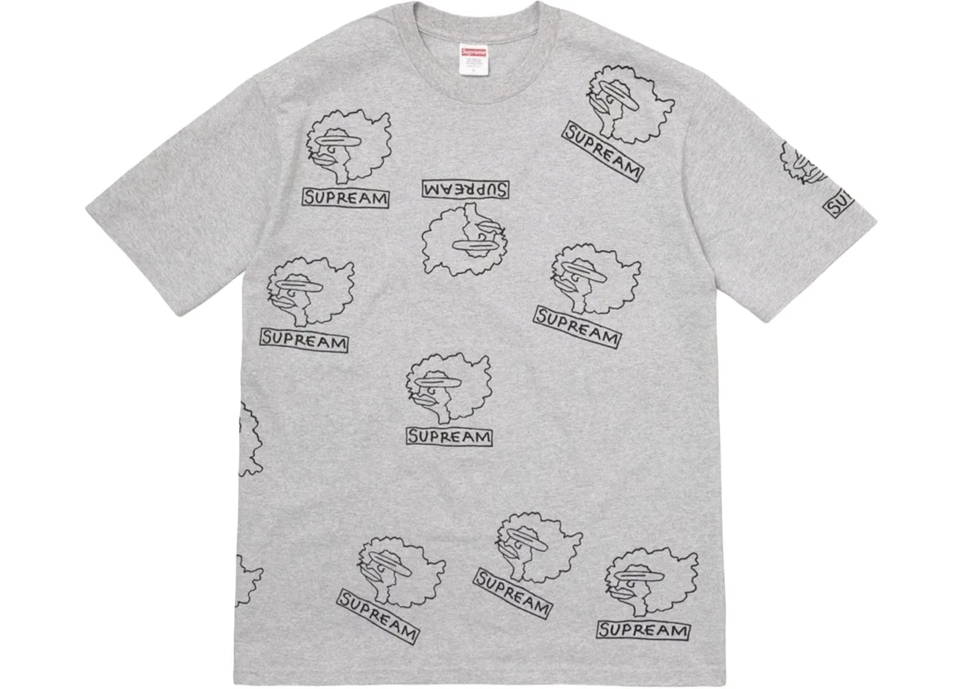 Мужская футболка с принтом Gonz Heads Supreme, Heather Grey