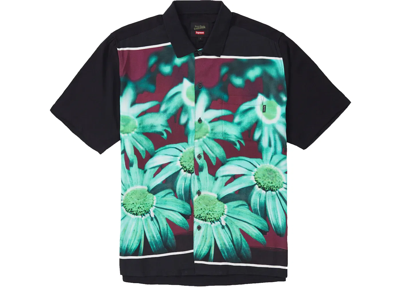 Мужская рубашка с принтом Flower Power Supreme, Black