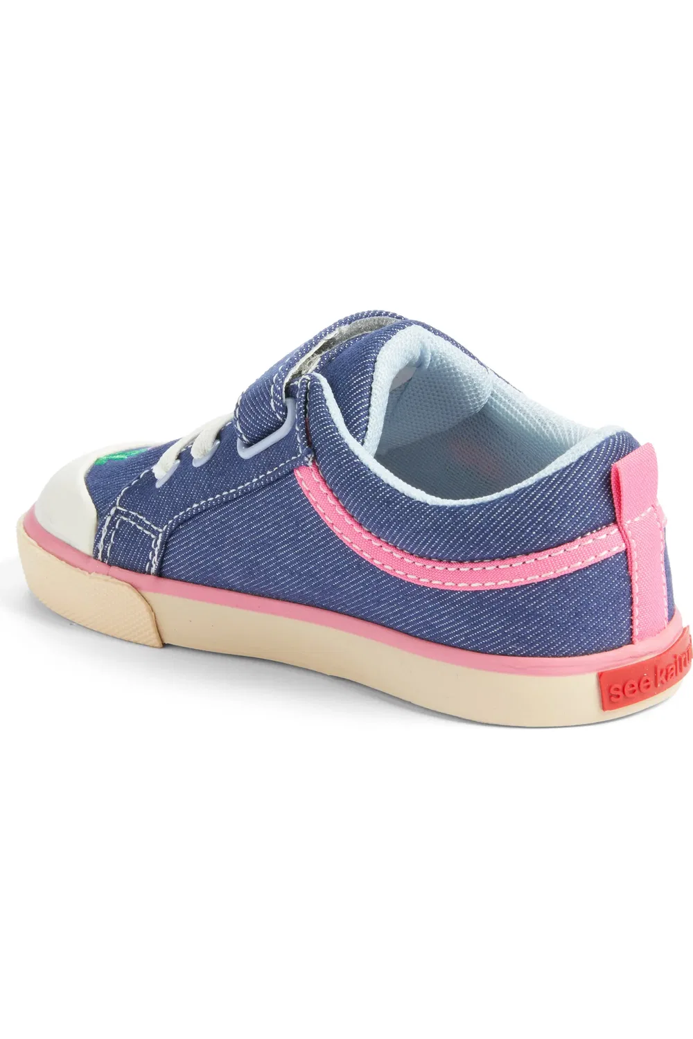 Детские кроссовки на липучке Kristin See Kai Run, Blue Denim/Garden — фото 2