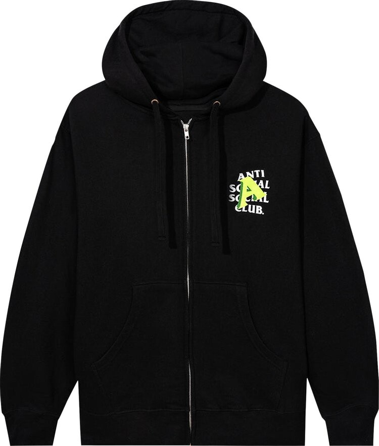 

Худи Anti Social Social Club A Is For Zip Hoodie Black, черный