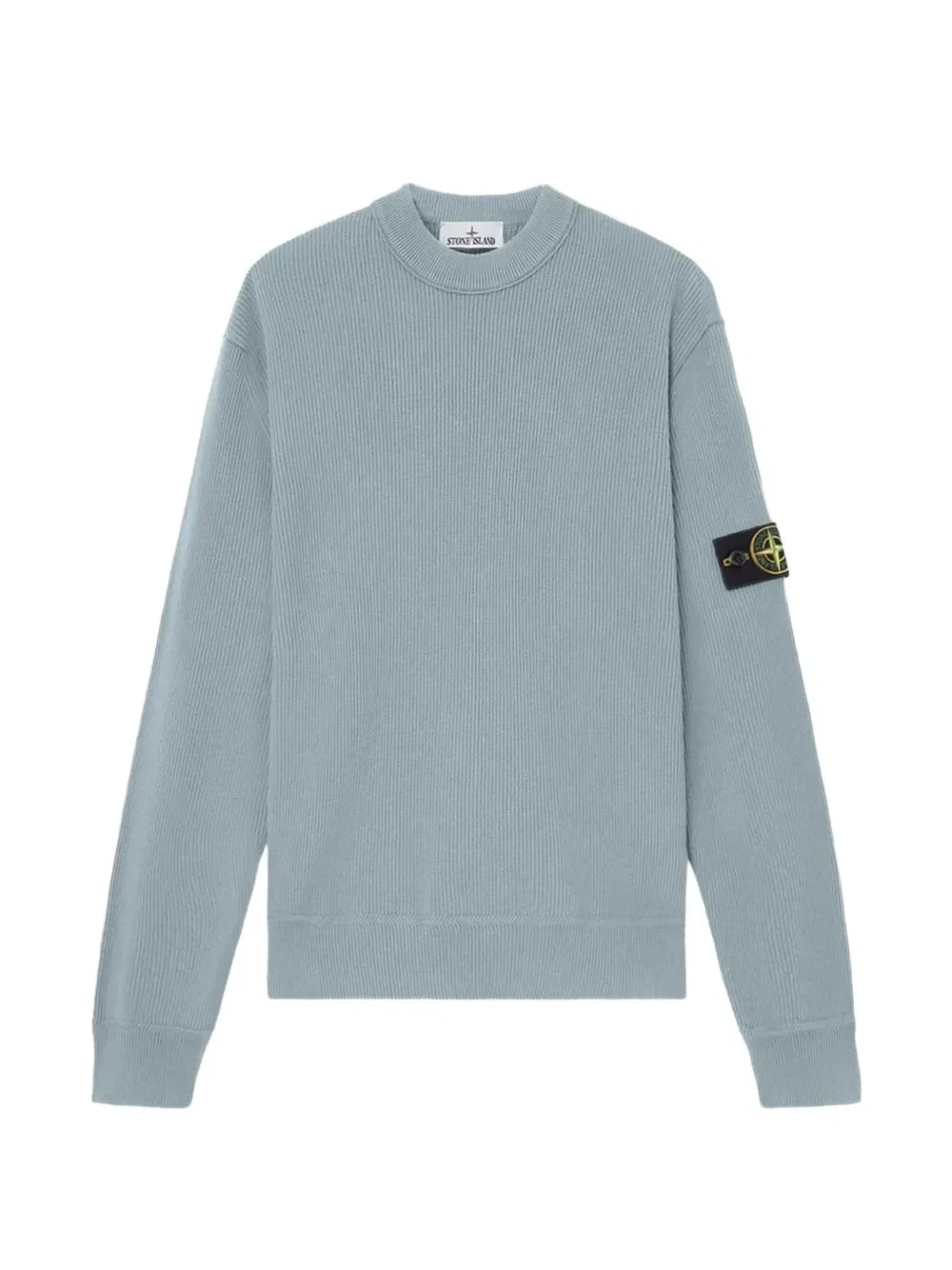 Хлопковый свитер в рубчик Stone Island, синий
