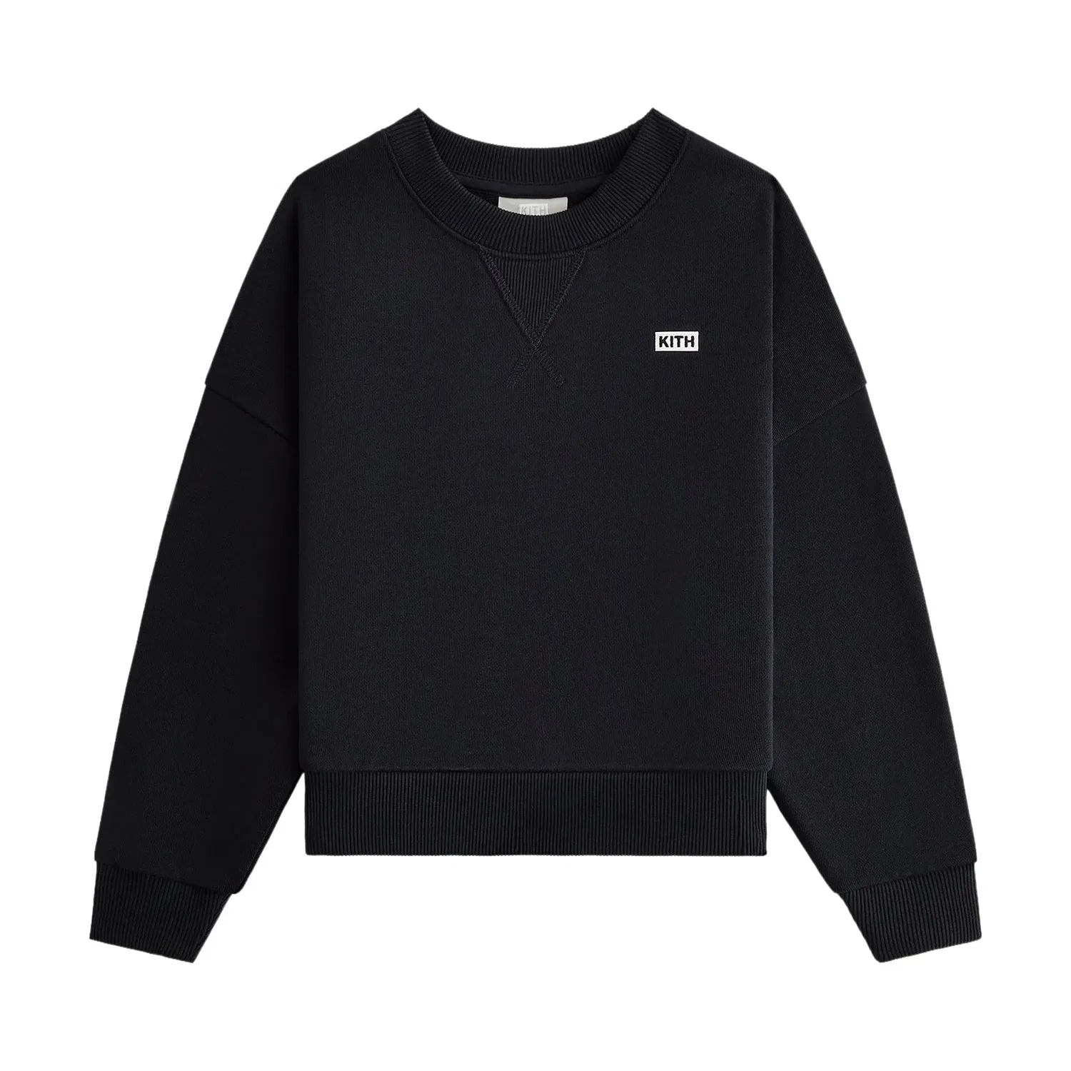 Свитшот Kith с длинным рукавом Nelson Crewneck, черный