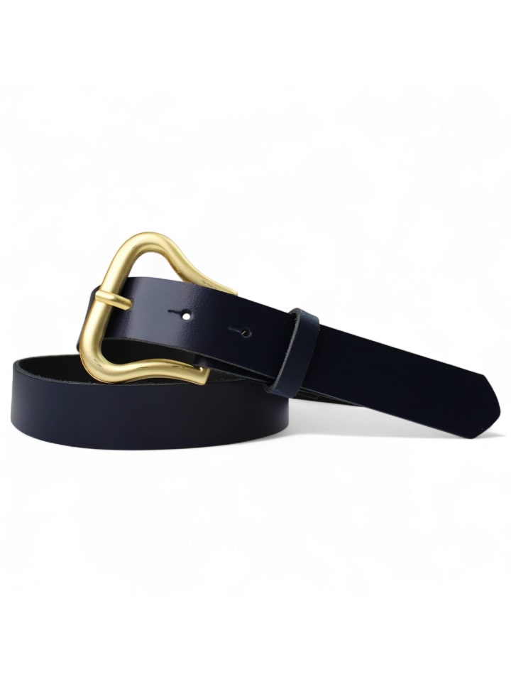 

Женский кожаный ремень, золотой, темно-синий FRONHOFER