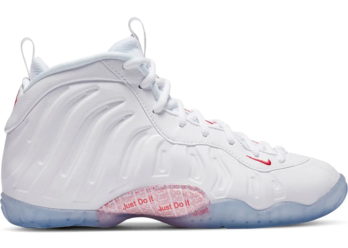 Детские кроссовки Lifestyle с принтом Nike Air Foamposite One Nike, White/White-University Red