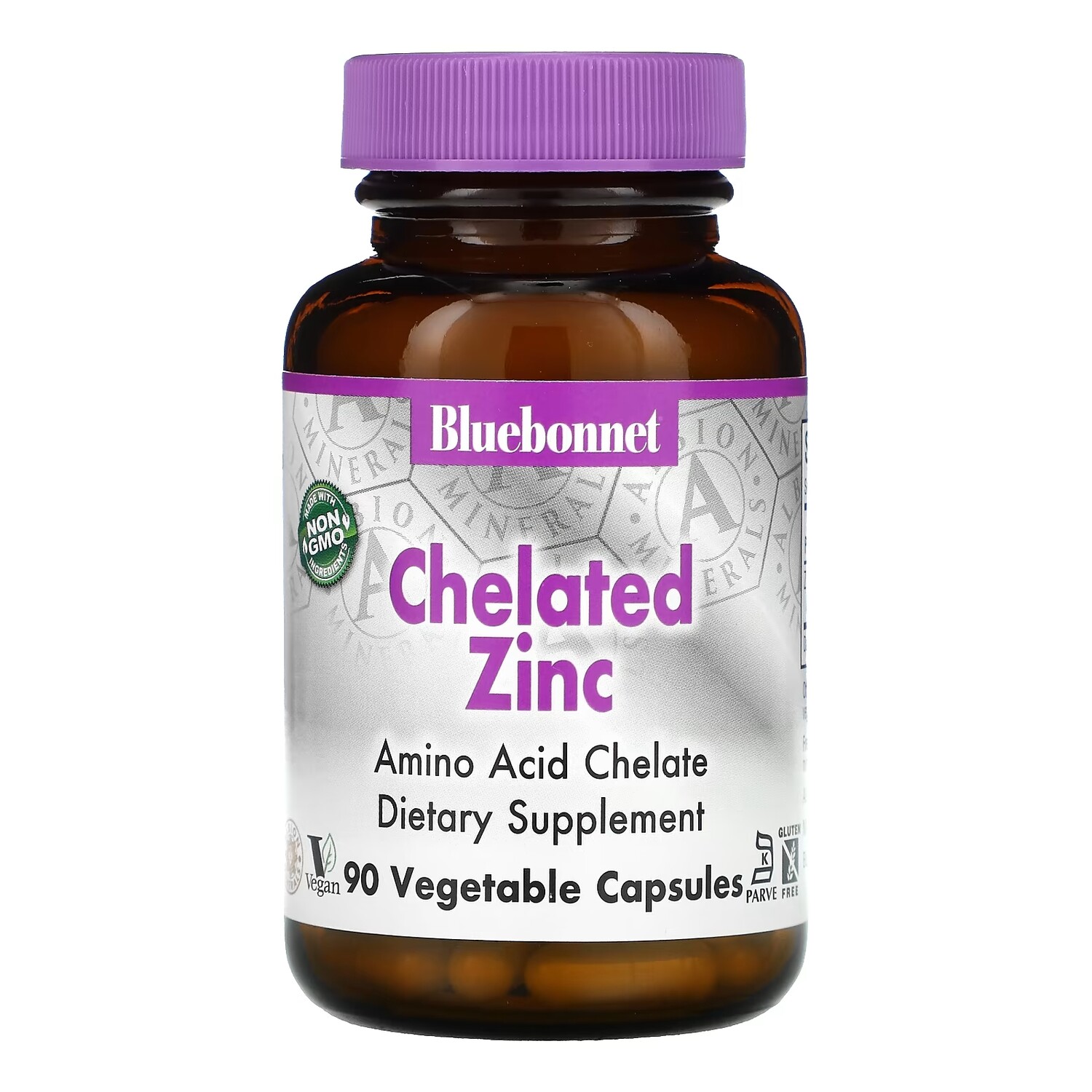 

Bluebonnet Nutrition цинк в хелатной форме, 90 растительных капсул