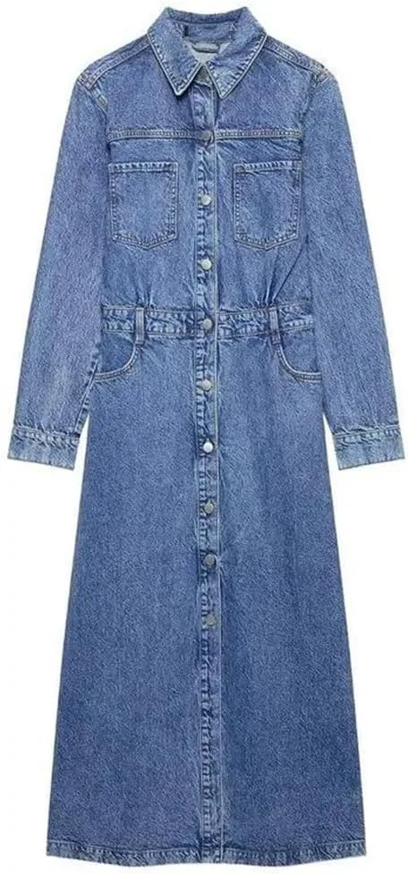 Женское джинсовое платье с длинным рукавом Commuter, Blue — фото 3