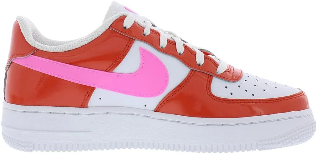 Детские кроссовки для девочек Air Force 1 LV8 Nike, Picante Red/Pink/Spell White-Red — фото 2