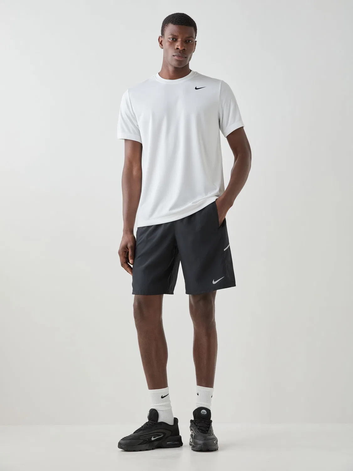 Футболка тренировочная Dri-FIT Flex Performance Nike, белый/черный — фото 2