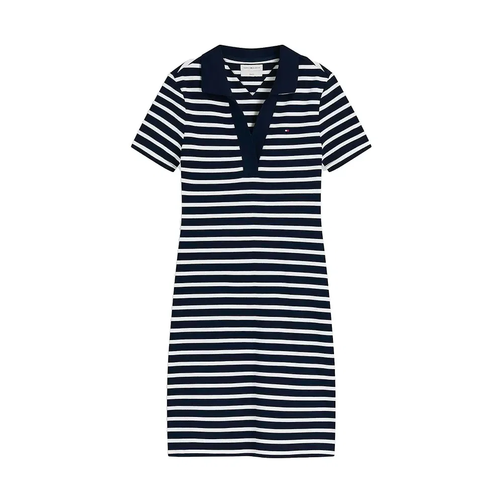 Платье-поло с коротким рукавом Slim Fit Tommy Hilfiger, синий — фото 3