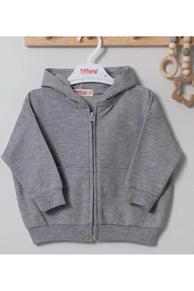 Детское худи-кардиган хлопковое Tiffany, Gray