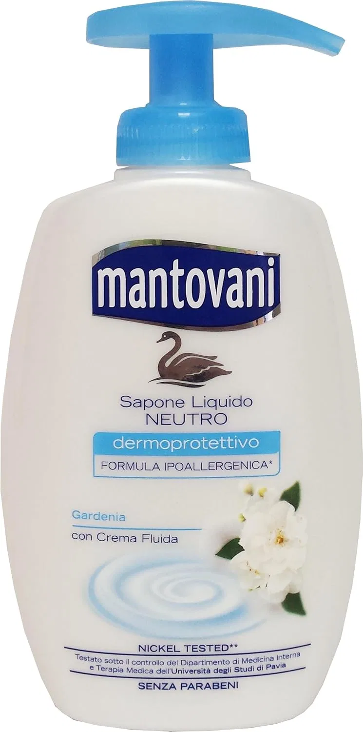 Жидкое мыло Mantovani Gardenia, 12 x 300 мл, Гипоаллергенное