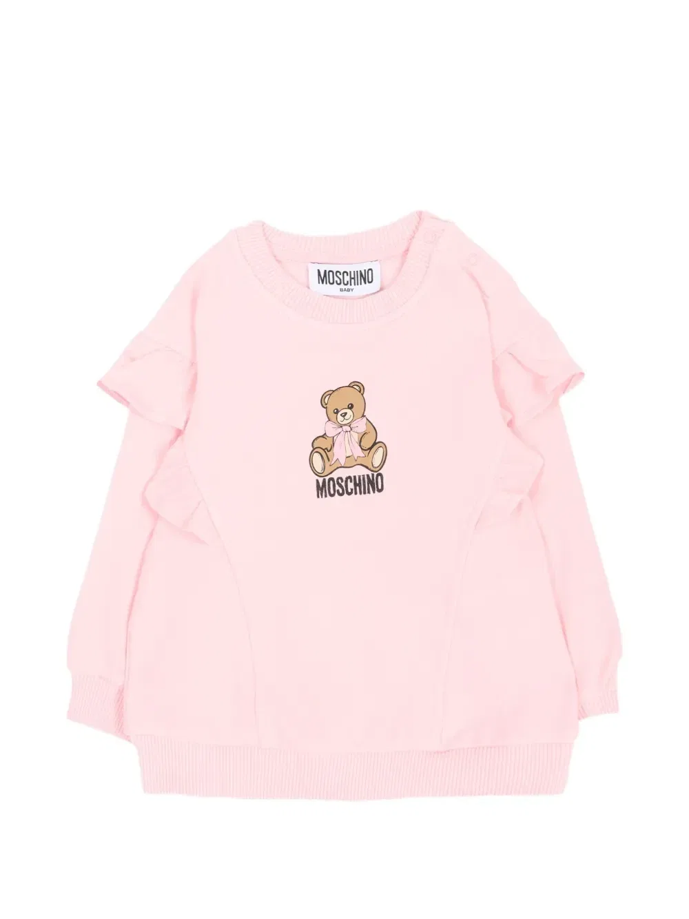 Свитер с оборками "Teddy Bear" Moschino Kids, розовый