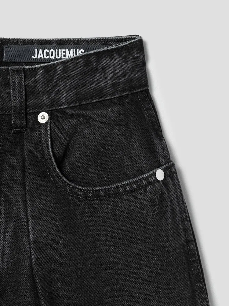 Джинсы Wide Ovalo JACQUEMUS, Black — фото 4