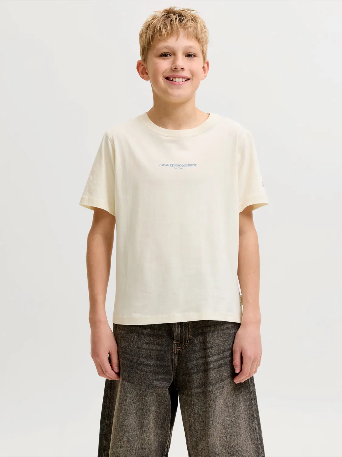 Детская футболка Jack & Jones Junior JORHyeres, белый — фото 3