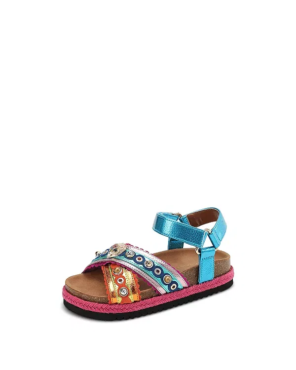 Детские сандалии для девочек с вышивкой Mini Kensington Kurt Geiger London, мультиколор