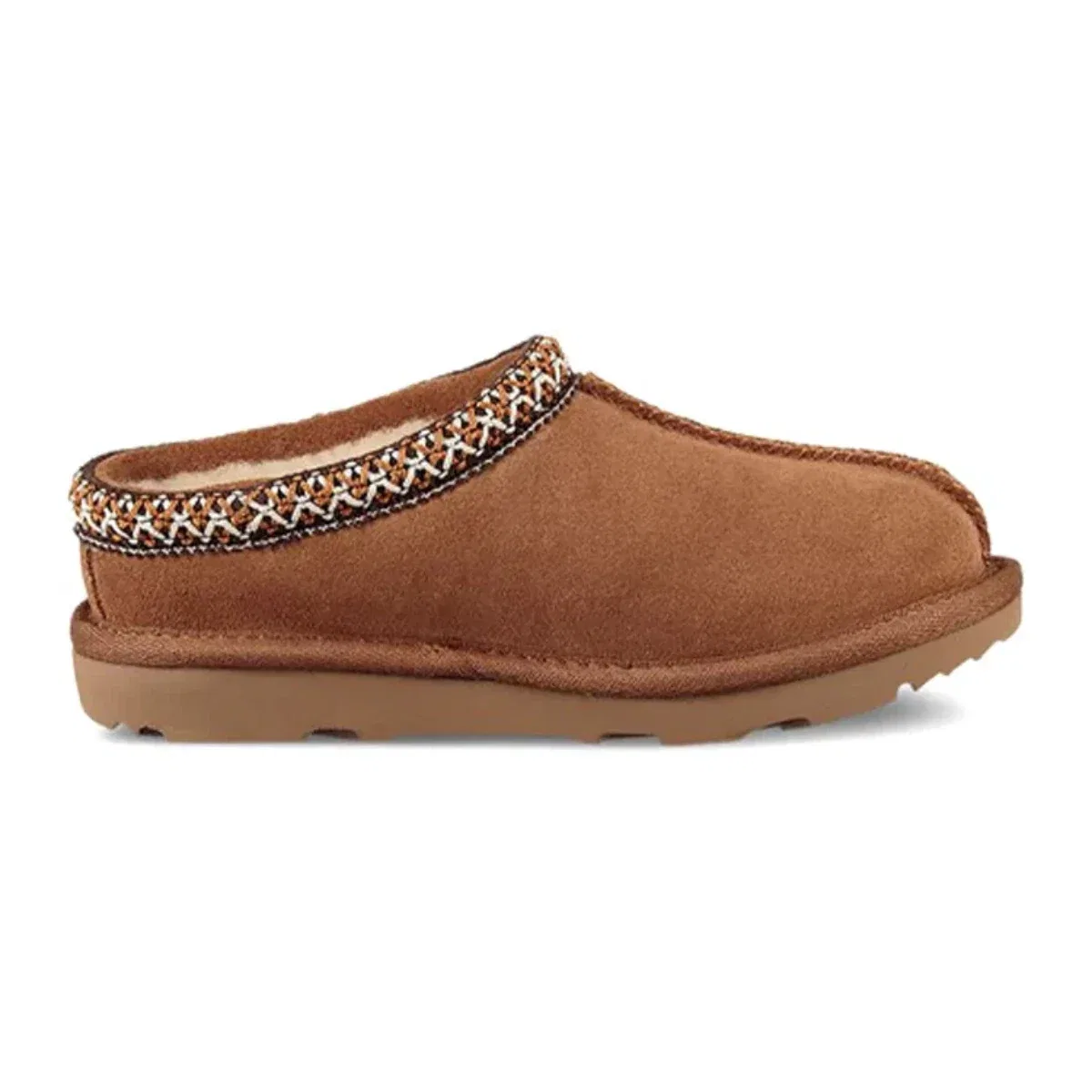 Детские тапочки-слайды UGG Tasman II с шерстяной подкладкой, коричневый — фото 2