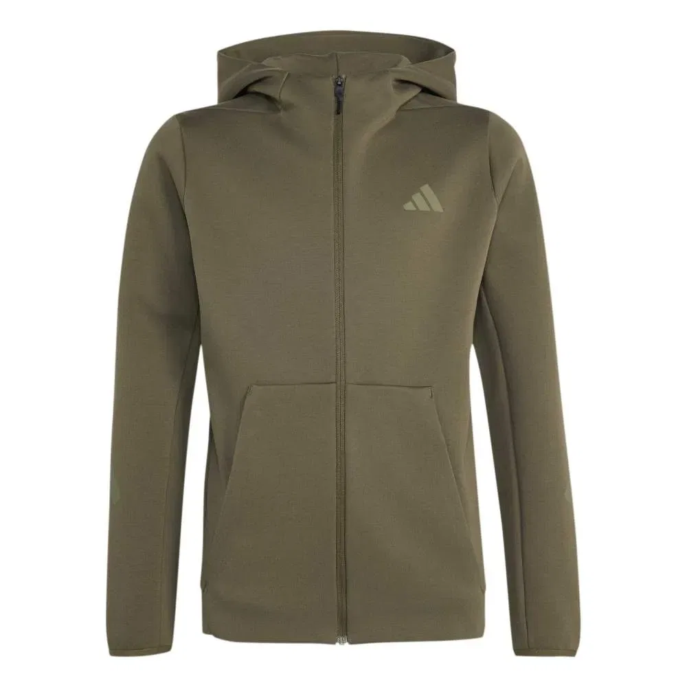 Худи на молнии Adidas ZNE, зеленый