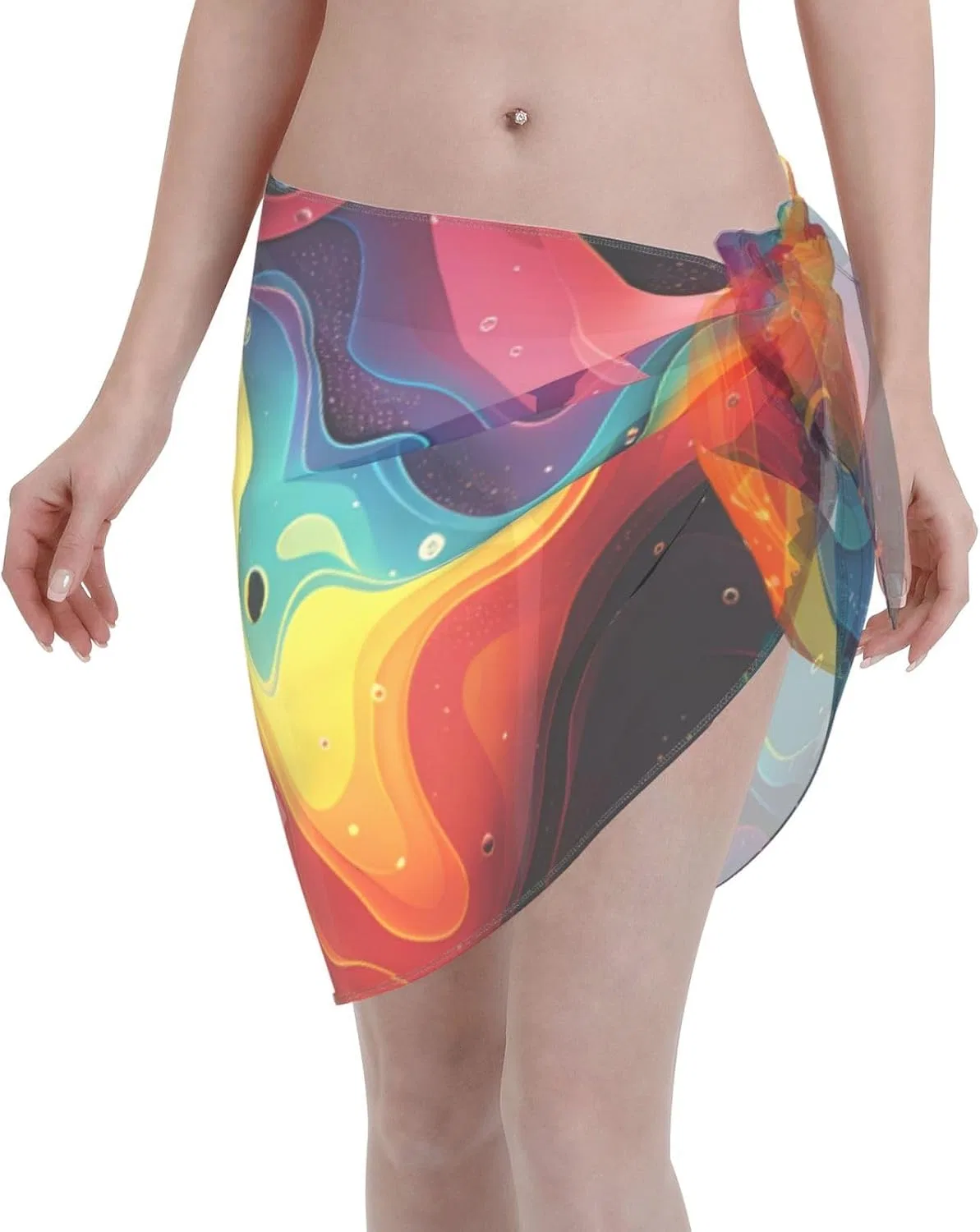 Женский пляжный саронг с 3D принтом, Polyester, 3d Swirling