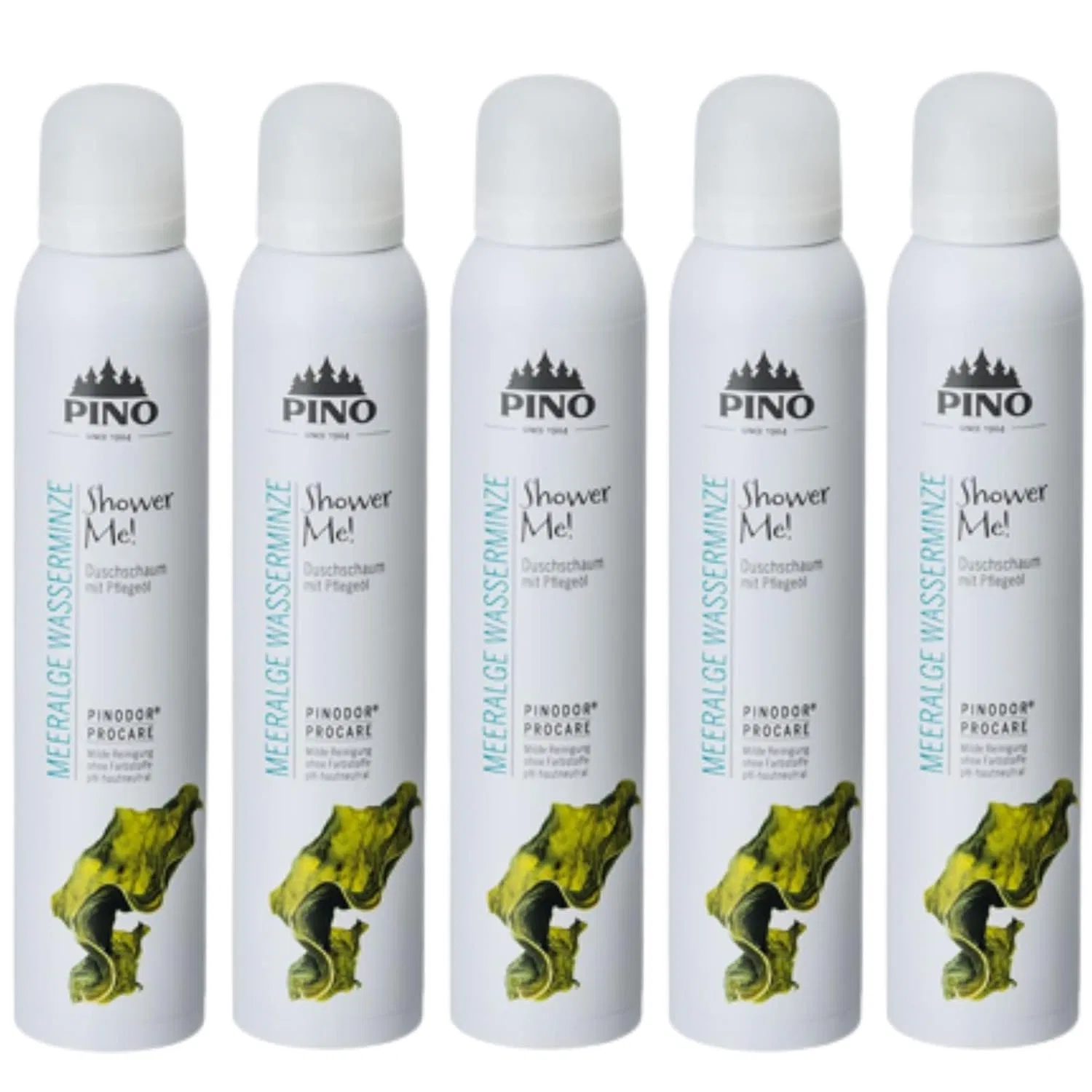 Пена для душа Pino Shower Me Sea Algae Water Mint, 5 x 200 мл