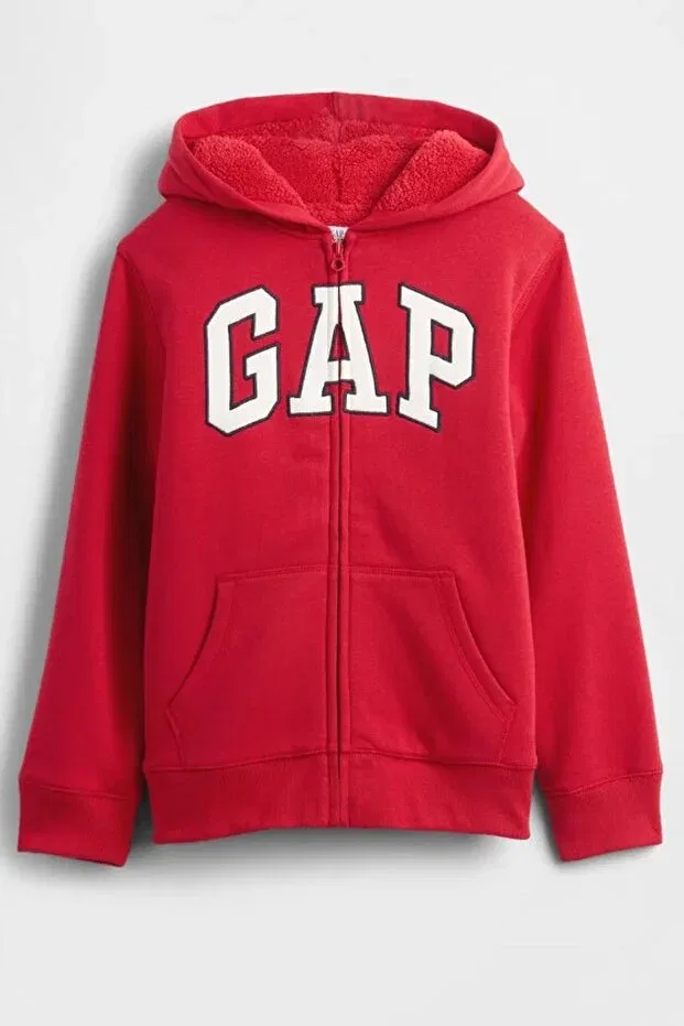 Детское худи для девочек с принтом Gap, Red — фото 4