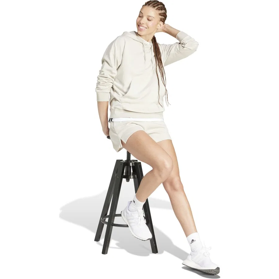 Женский худи с капюшоном из французского футера adidas Sportswear Essentials Small Logo French Terry Hoodie, Серый — фото 2
