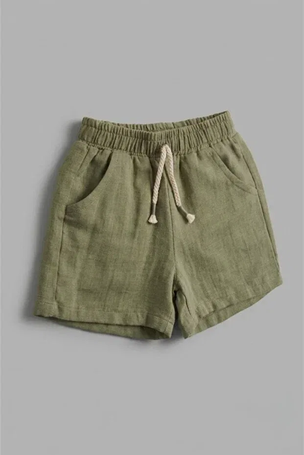 Детские шорты для мальчиков хлопковые Logo Aksesuar, Khaki — фото 2
