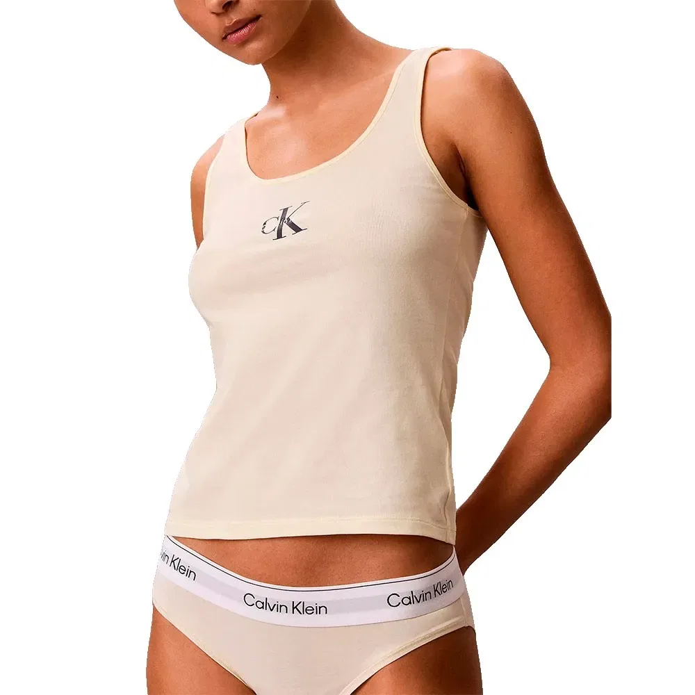 Футболка без рукавов Graphic Calvin Klein, бежевый — фото 3