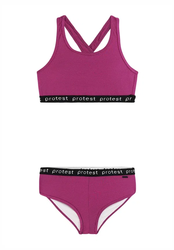 Купальник раздельный полиэстер Bikini Protest, Punch Pink, розовый